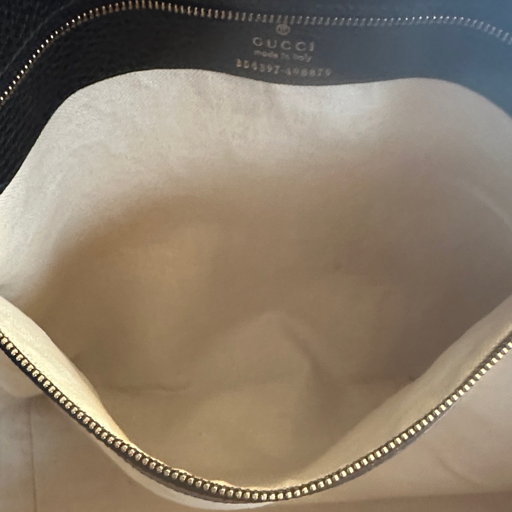 Gucci ❤️  Swing tote/Shopper in a black pebbled leather - Pre❤️Loved - Picture 10 of 17
